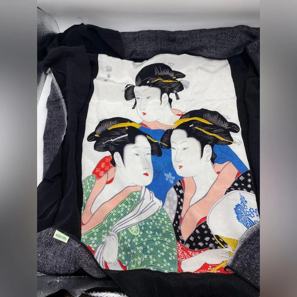 Furoshiki Japanese Vintage Silk 1980s Wrapping Cloth Scarf Wrap - Picture 1 of 3